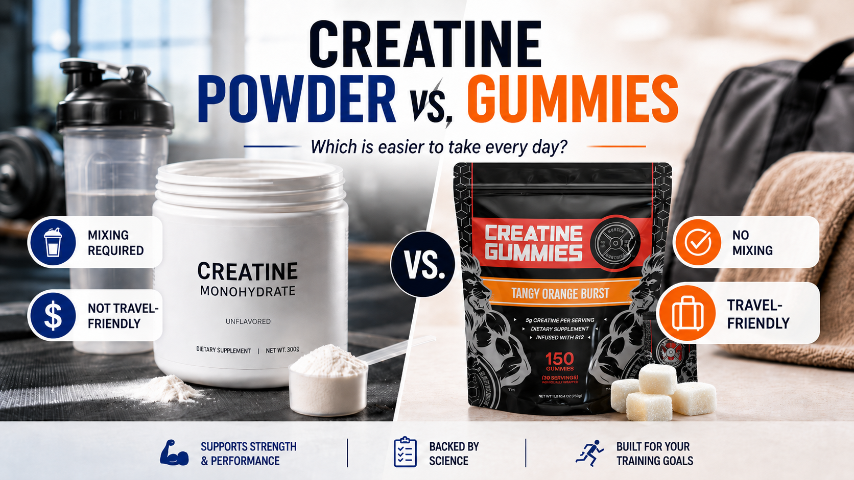Creatine Gummies vs. Creatine Powder: Which Is Better for Your Goals?
